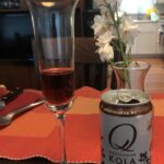 Q Mixers Kola can with a Riedel schnapps glass