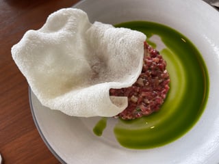 beef tartare at Manhatta