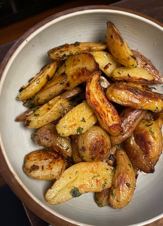 roasted potatoes as I served them
