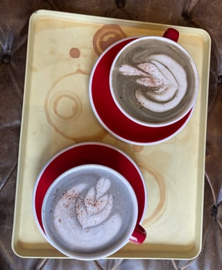 sesame latte at Buoy Dessert Cafe-1