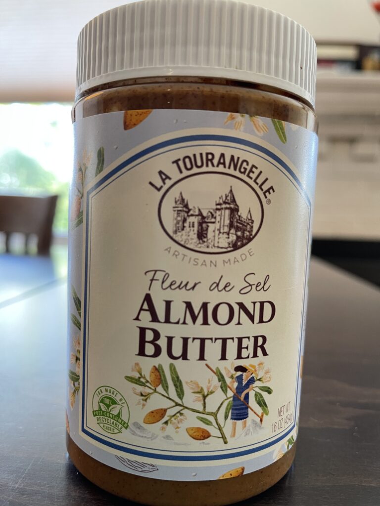 A jar of La Tourangelle fleur de sel almond butter