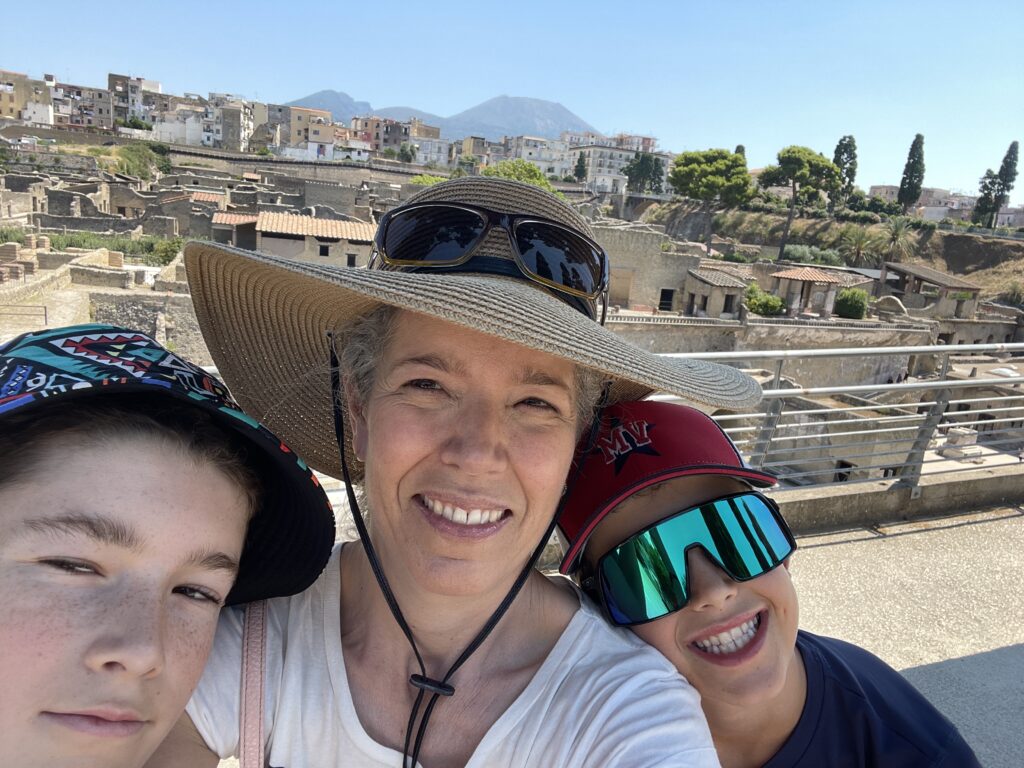 Lukas, me and Niki, sweaty and hot at Herculaneum
