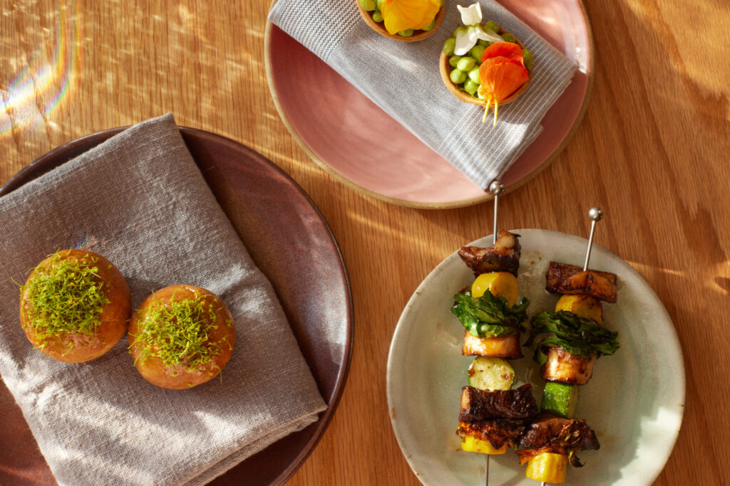 an array of dishes at Second Story, the new restaurant about Healdsburg's Little Saint