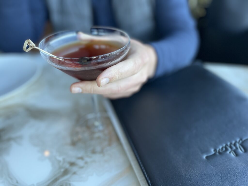 a Manhattan cocktail at Ditas Sausalito