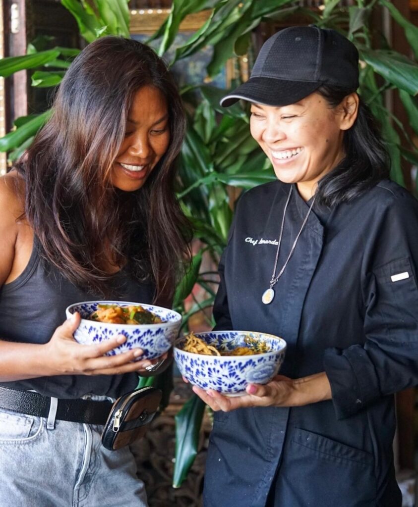 chefs Amanda Maneesilassan of Chao Krung Thai (Los Angeles) and Susan Kim of Doshi (New York)