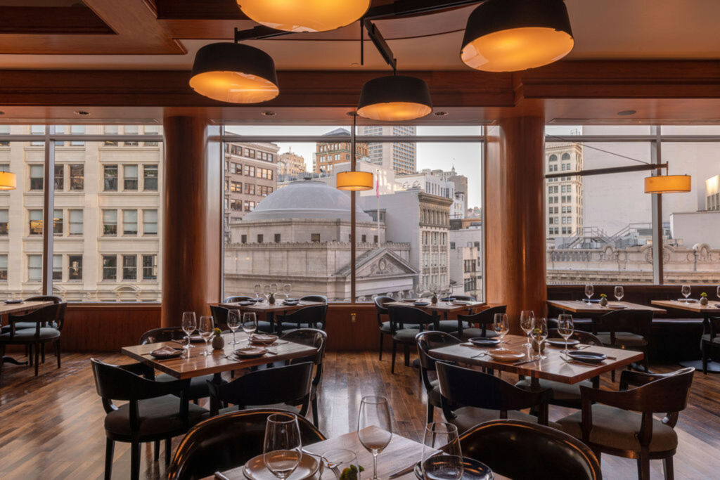 MKT restaurant at Four Seasons San Francisco with iconic city views