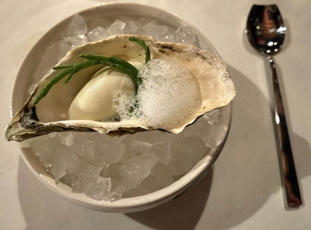 oyster ice cream at Aphotic in San Francisco