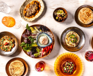 An array of dishes at Alora, a Mediterranean restaurant in San Francisco