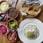 Guererrense cuisine is exemplified by ceviche as served at Ola! restaurant on Playa Blanca in Guererro, Mexico