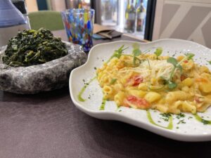 Friarielli and pasta mista at Bistrot Italia