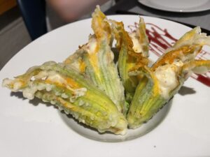 Stuffed zucchini blossoms at Re Lazzarone restaurant, Napoli. This dish made my "best Bites' list for the year