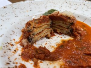 eggplant and Pecorino timbale