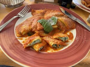 Stuffed gluten-free ravioli at Fauno Bar, Sorrento