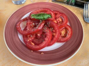 Tomato salad at Fauno Bar, Sorrento - have you ever seen such a red tomato?!?