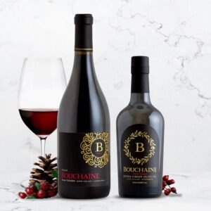 Bouchaine Vineyards Grove Duo includes a bottle of Zin and a bottle of estate-grown olive oil
