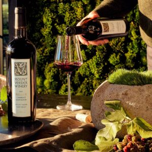 Mt. Veeder Reserve Cabernet being poured