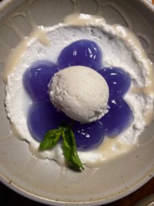 Payakk Thai restaurant Oakland_butterfly pea dumplings dessert