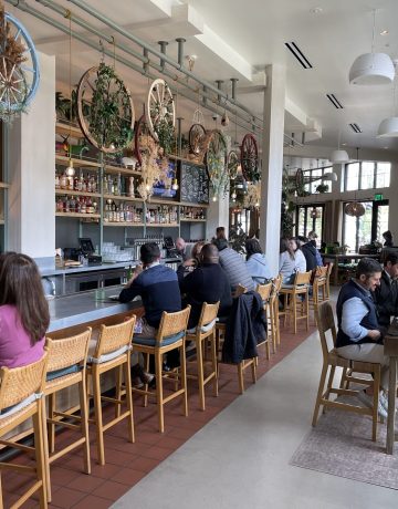 view of the bar area at Valley Goat, Santa Clara restaurant